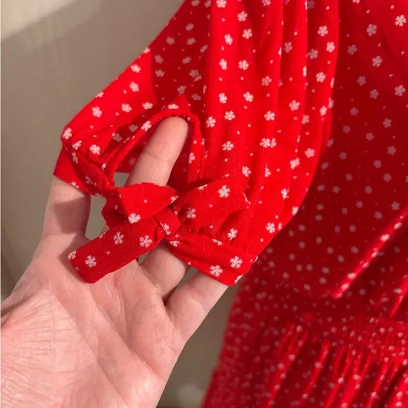 Siren Lily Red Polka Dot Midi Dress - Picture 5 of 8
